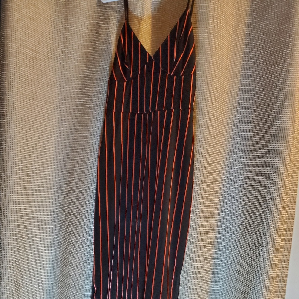Sexy Black and Red Strappy Dress